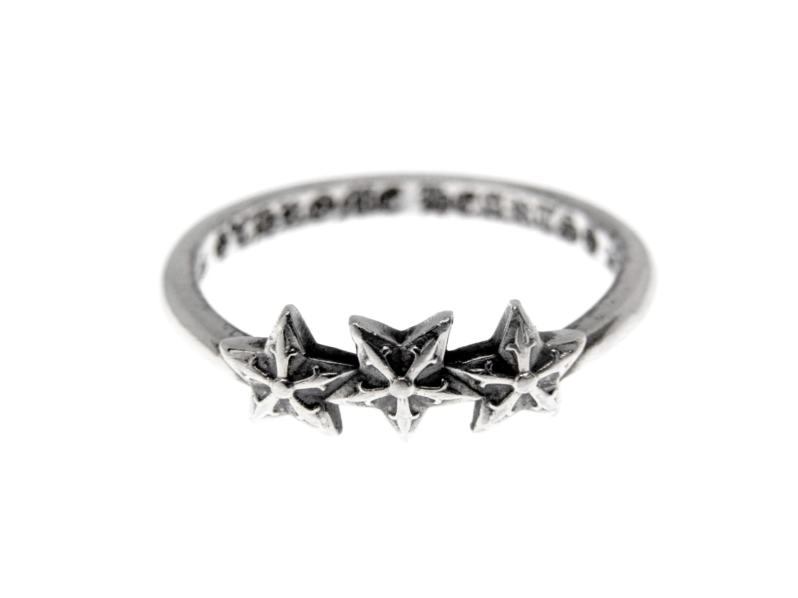 CHROME HEARTS クロムハーツ BUBBLEGUM 3STAR バブルガム 3 スター シルバー リング