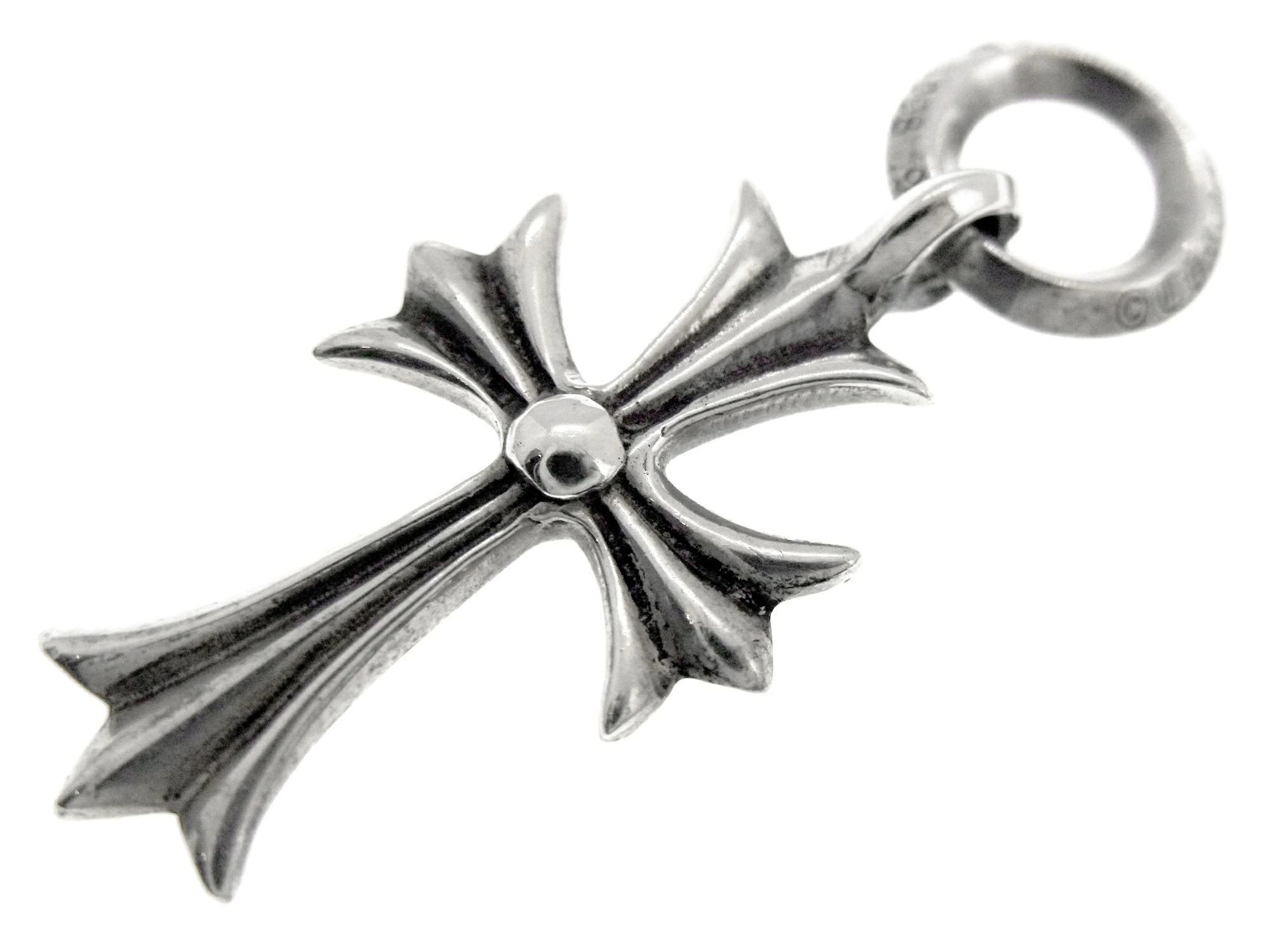 CHROME HEARTS クロムハーツ TINY CH CROSS タイニー CH クロス チャーム シルバー ネックレス トップ