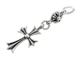 CHROME HEARTS クロムハーツ 1ボール タイニー CH クロス チャーム シルバー ネックレストップ