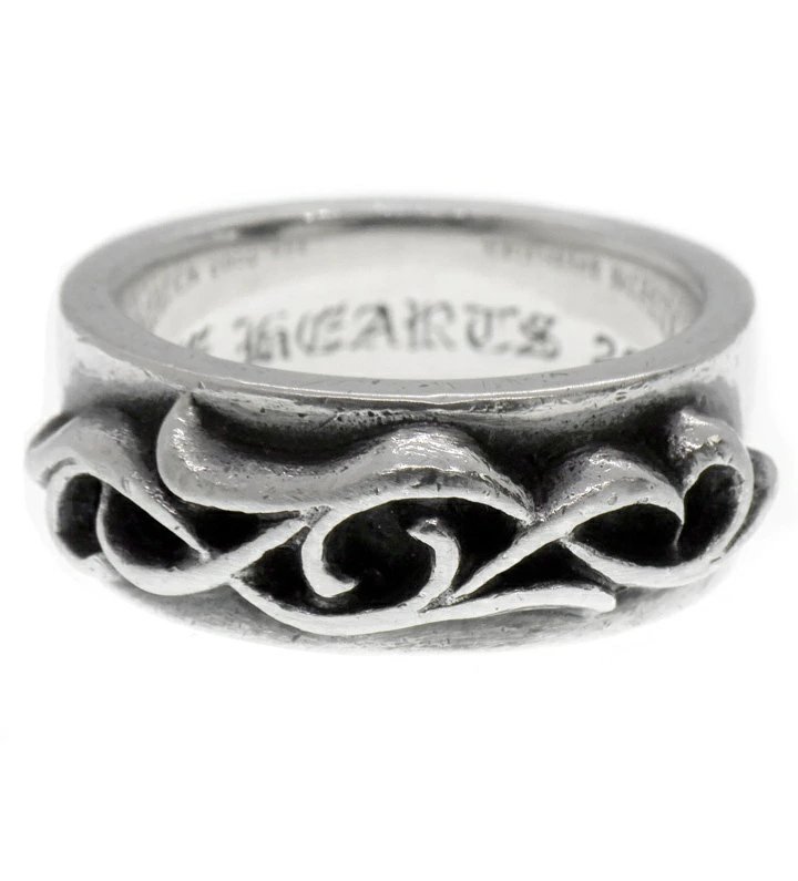 CHROME HEARTS クロムハーツ ダブル ナロー ヴァインバンド シルバー リング