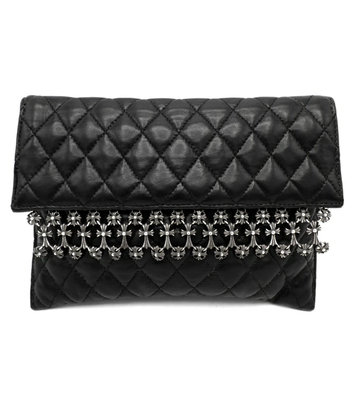 CHROME HEARTS クロムハーツ ポーカー バッグ キルティング クラッチ バッグ