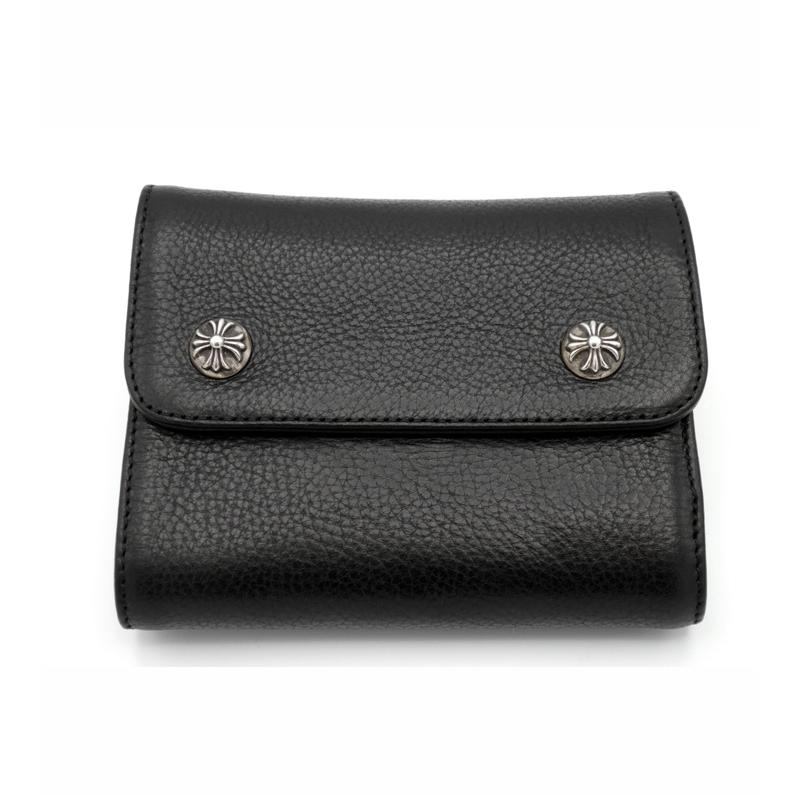 CHROME HEARTS クロムハーツ クロスボール ボタン レザー ウォレット 財布