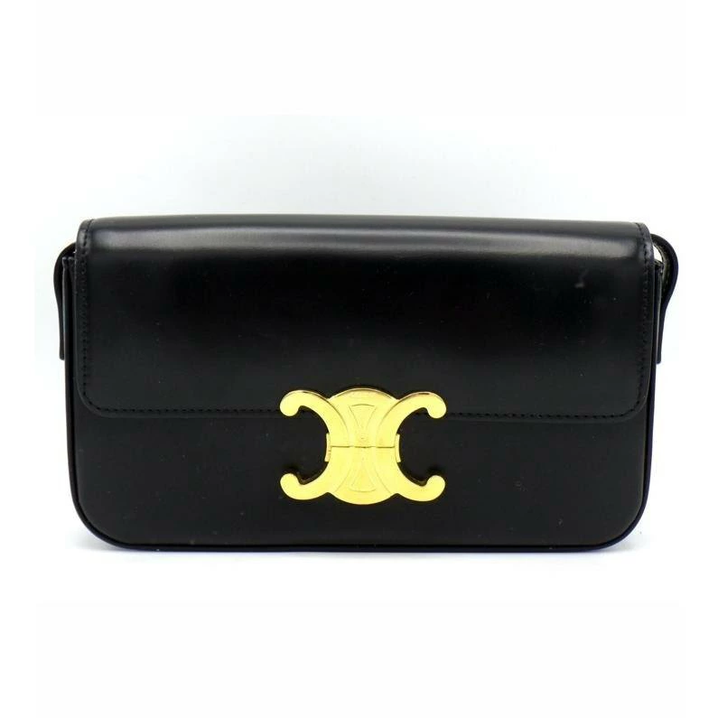 CELINE セリーヌ トリオンフ レザー ショルダー バッグ