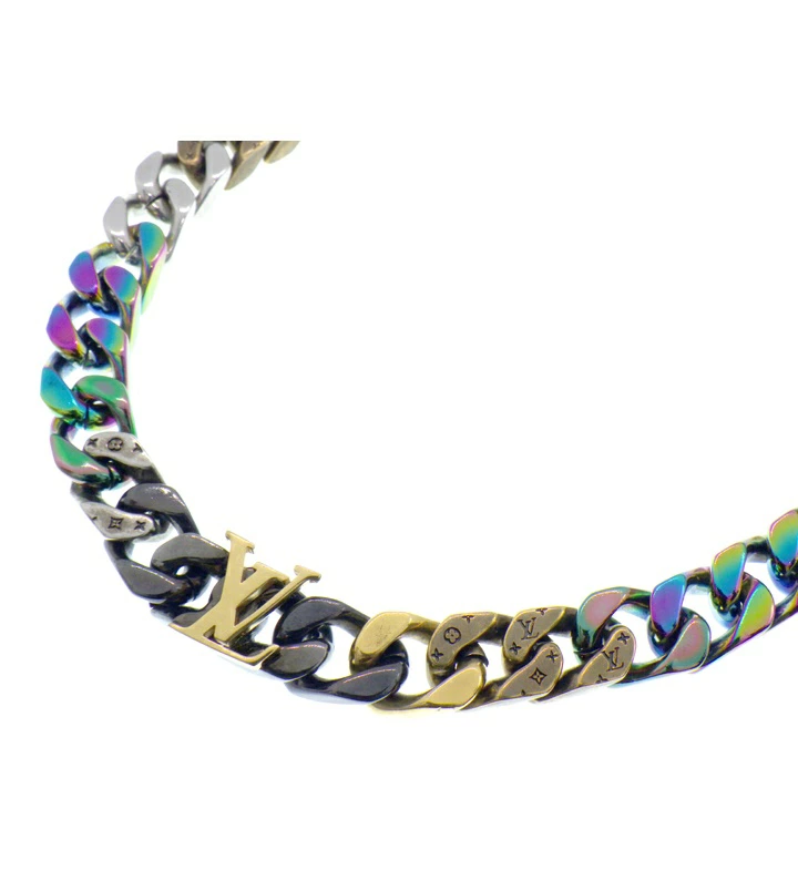 LOUIS VUITTON ルイヴィトン コリエ チェーン リンクス パッチーズ ミニ ネックレス