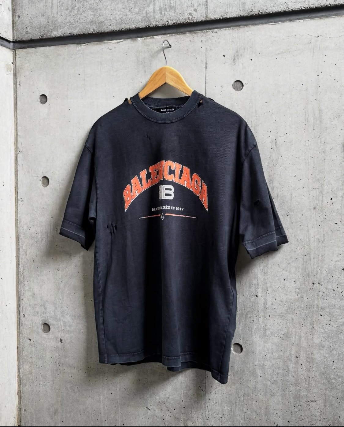 BALENCIAGA バレンシアガ 22SS デストロイ 加工 Tシャツ