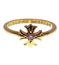 クロムハーツ CHROME HEARTS 22K バブルガム CHプラス 1ダイヤ ゴールド リング