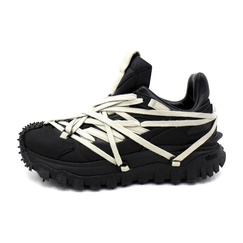 MONCLER モンクレール ナイロン切替 メガレース レザー スニーカー
