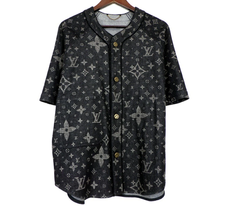 LOUIS VUITTON ルイヴィトン 24SS モノグラム ベースボール デニム シャツ