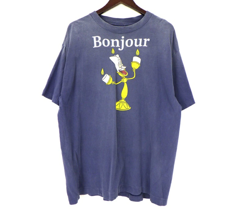 SAINT MICHAE L セントマイケル × Disney ディズニー 25AW ヴィンテージ加工 プリント 半袖 Tシャツ