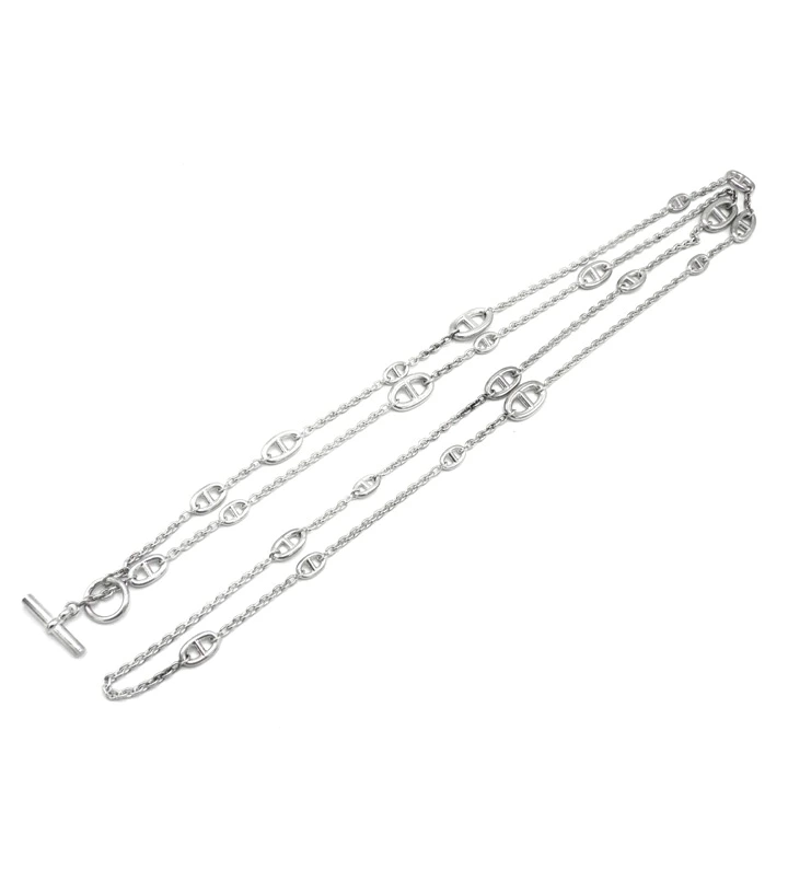 HERMES エルメス ファランドールシェーヌダンクルシルバーネックレス