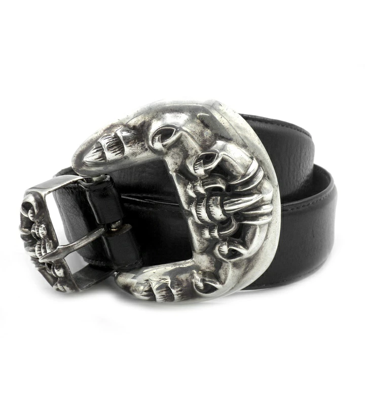 CHROME HEARTS クロムハーツ クロウ 3PC オールド レザー ベルト