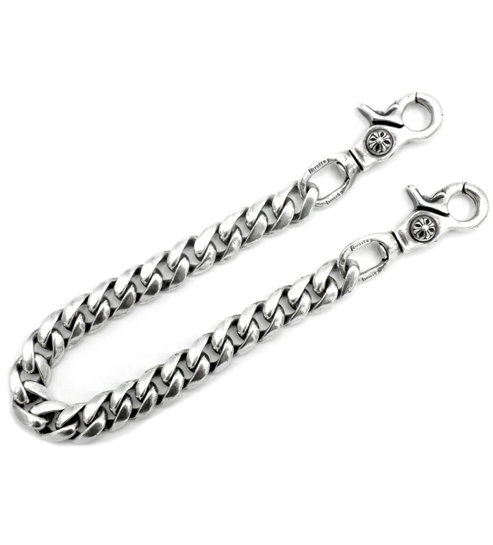 CHROME HEARTS クロムハーツ 2クリップ ショート クラシック シルバー ウォレットチェーン