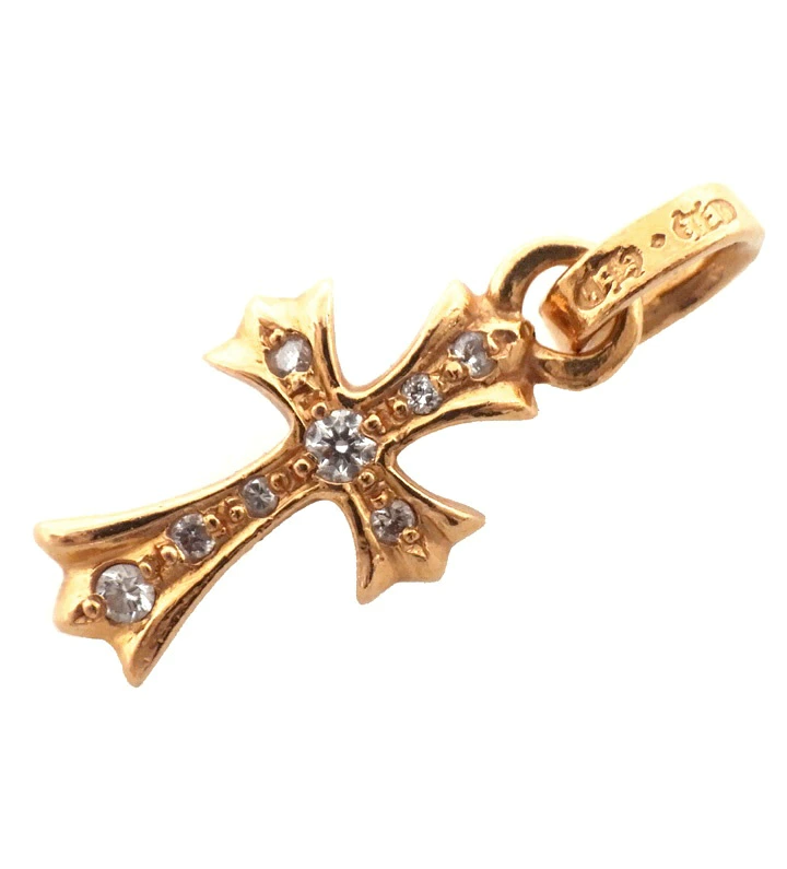 CHROME HEARTS クロムハーツ 22K ベイビー ファット P ダイヤ ネックレス トップ