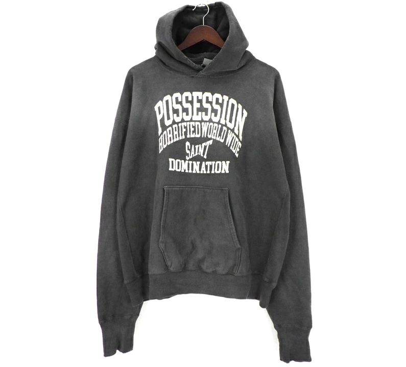 SAINT MICHAEL セントマイケル 22AW ヴィンテージ加工 プルオーバー フーディ パーカー